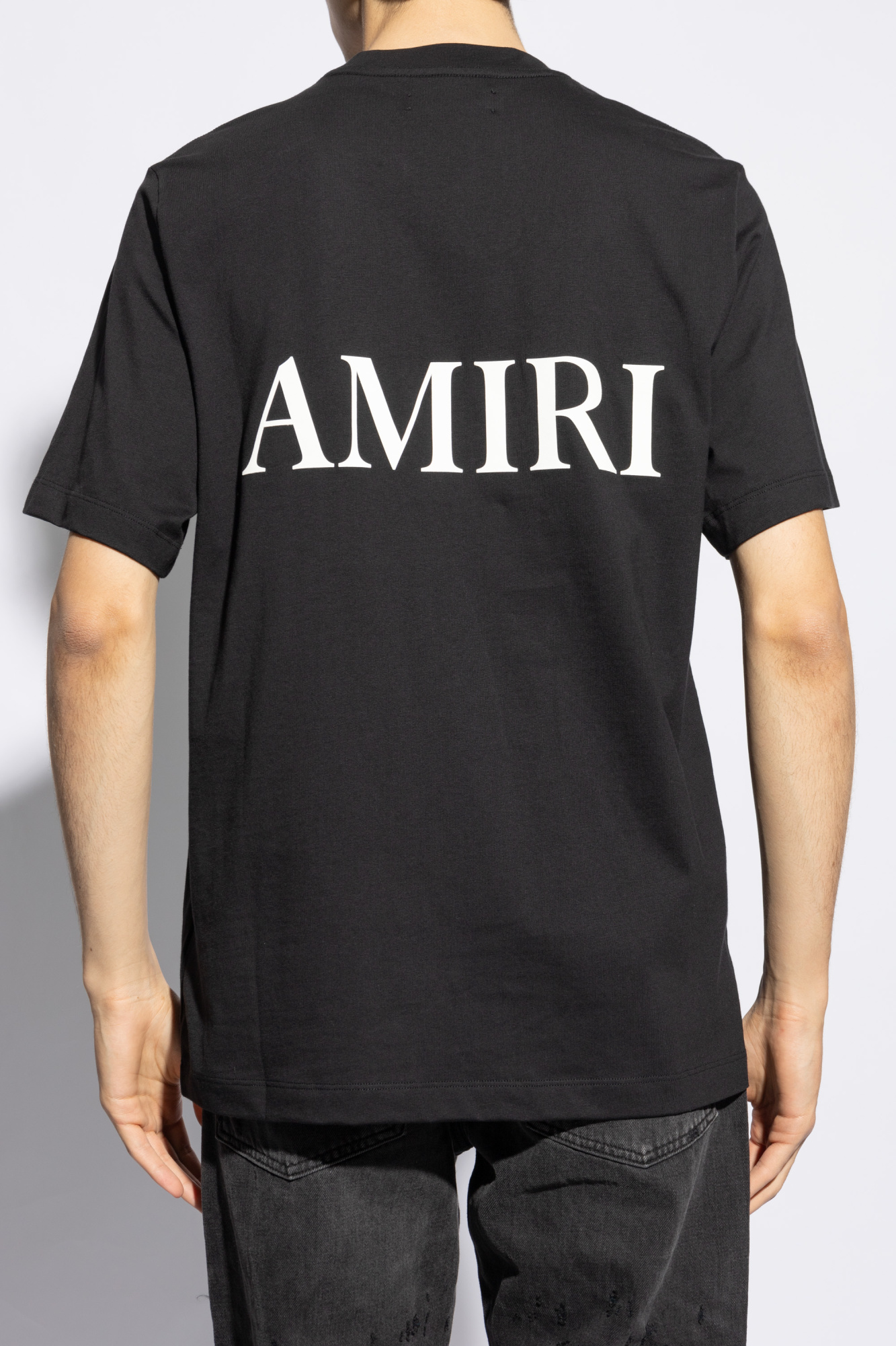 Amiri T | The North Face Central Logo crop t-shirt in grey